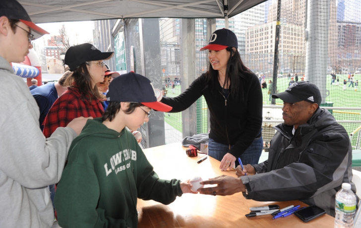 Gooden signs autographs during the post-ceremony carnival on Warren Street. Carl Glassman/Tribeca Trib Gooden signs autographs during the post-ceremony carnival on Warren Street. Carl Glassman/Tribeca Trib