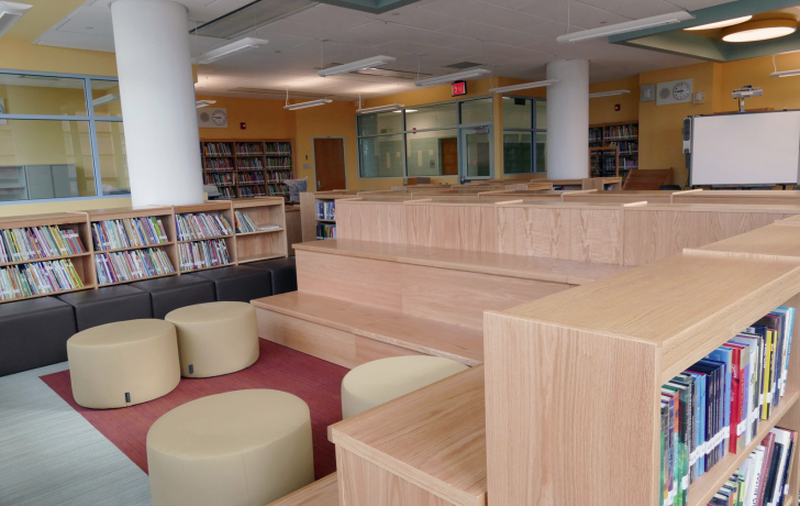 The library, like many of the rooms, receives plenty of natrual light. It also has a panoramic view from the East River to One World Trade Center. Photo: Carl Glassman/Tribeca Trib The library, like many of the rooms, receives plenty of natrual light. It also has a panoramic view from the East River to One World Trade Center. Photo: Carl Glassman/Tribeca Trib