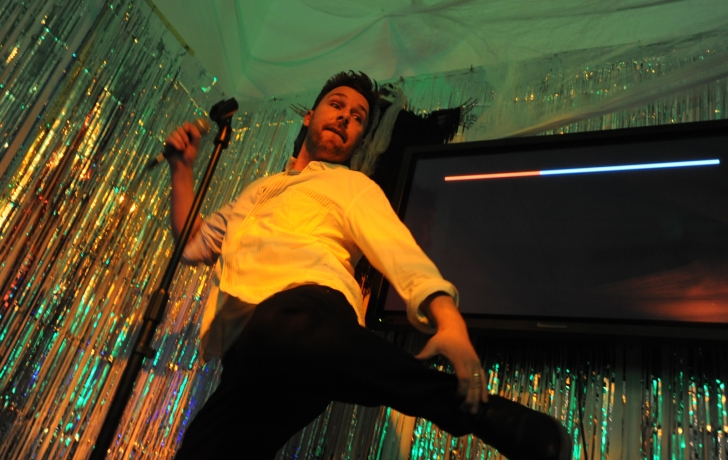 Sicha has his own special moves to "Poison." Photo: Carl Glassman/Tribeca Trib Sicha has his own special moves to "Poison." Photo: Carl Glassman/Tribeca Trib