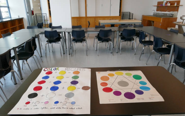 The art room awaits its first creations. Photo: Carl Glassman/Tribeca Trib The art room awaits its first creations. Photo: Carl Glassman/Tribeca Trib