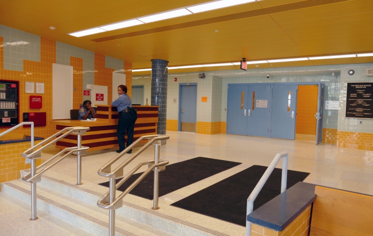 The Peck Slip School lobby. Photo: Carl Glassman/Tribeca Trib The Peck Slip School lobby. Photo: Carl Glassman/Tribeca Trib