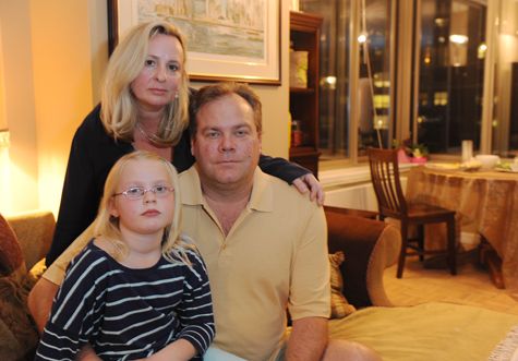 Christine and Brian Buckley and daughter Ava. Photo: Carl Glassman/Tribeca Trib