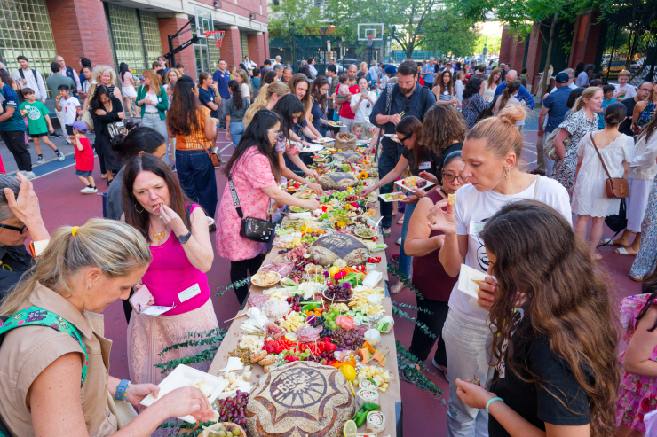 The celebration continued with a reception in the PS 89 playground. Photo: Carl Glassman/Tribeca Trib